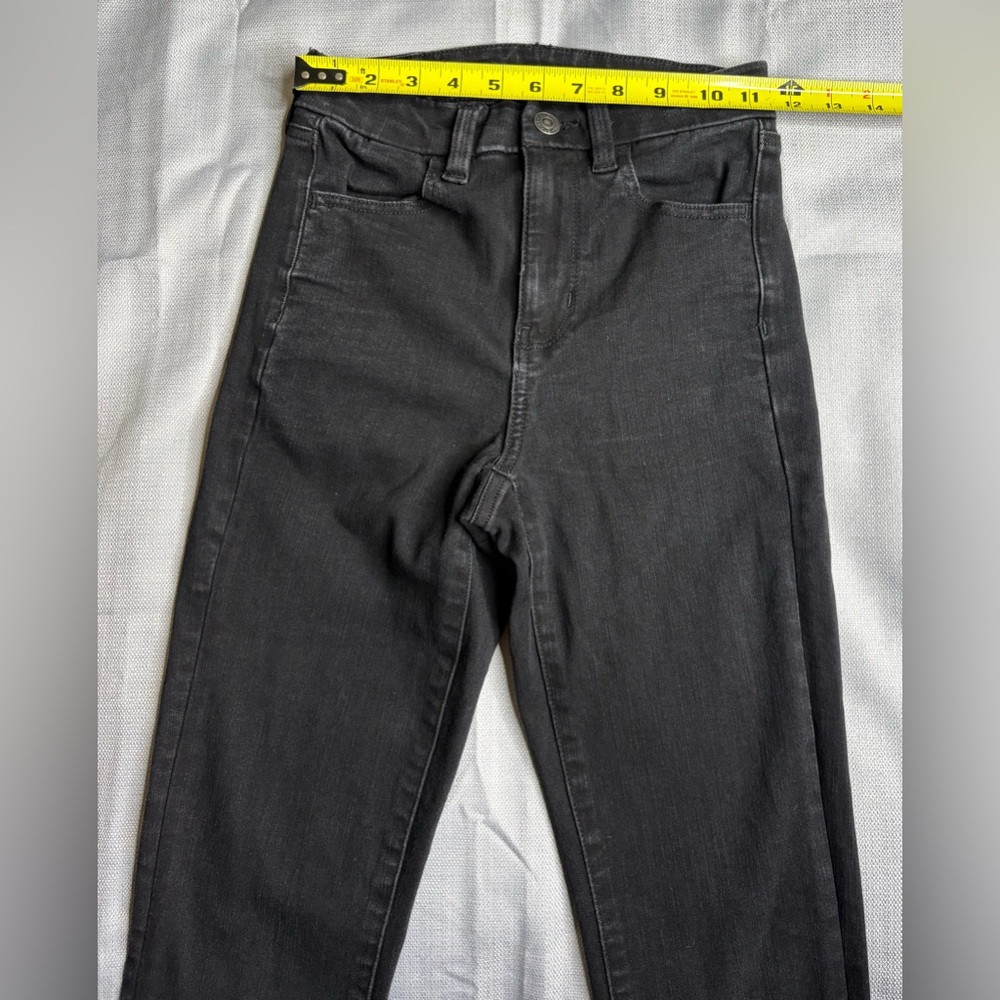 American Eagle Outfitters Black Straight-Leg Jeans